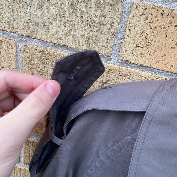 Men's Vintage 1998 YSL Yves Saint Laurent Wool Brown Button Coat Jacket Size 40 - Picture 15 of 16